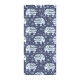 Elephant tribal design pattern Beach Towel