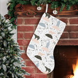 Polar bears star poka dot pattern Christmas Stocking