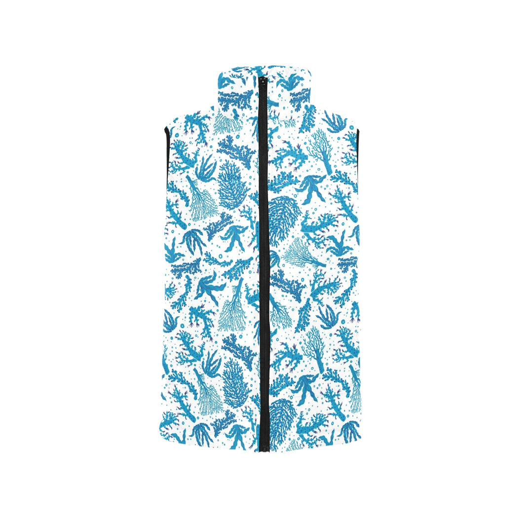 Coral Reef Pattern Print Design 01 Men's Padded Vest