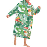 Cactus design pattern copy Blanket Robe with Sleeves