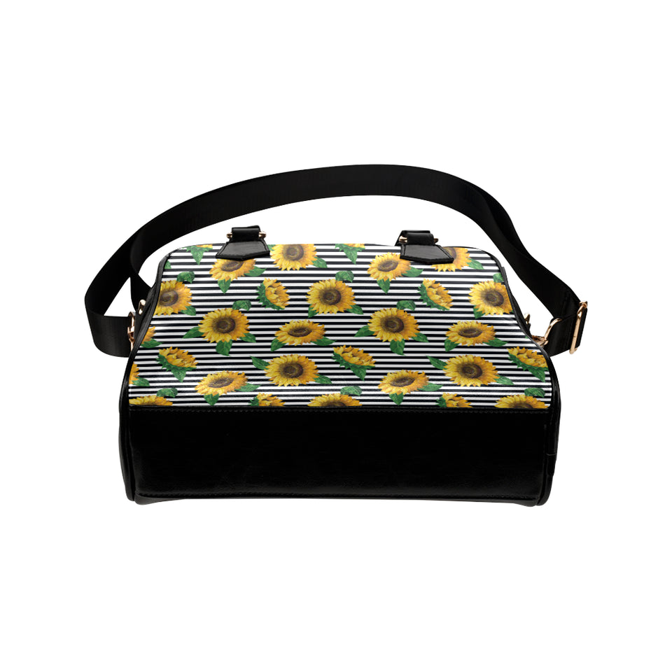 sunflowers ribbon background Shoulder Handbag