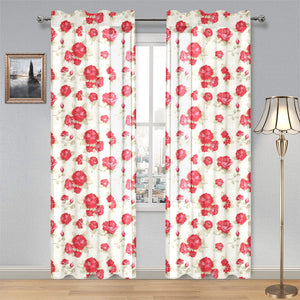 Rose Pattern Print Design 01 Gauze Curtain