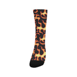 Fire flame dark pattern Crew Socks