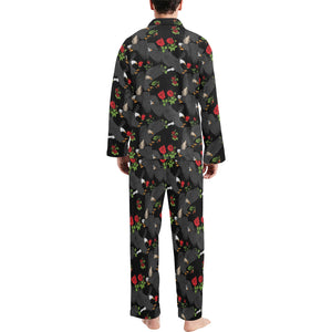 Eagle Pattern Print Design 04 Men's Long Pajama Set