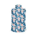 Hibiscus Pattern Print Design 02 Women's Padded Vest