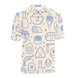 Cute sushi icon pattern Men's All Over Print Polo Shirt