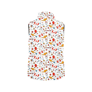 Canada Pattern Print Design 03 Men's Padded Vest