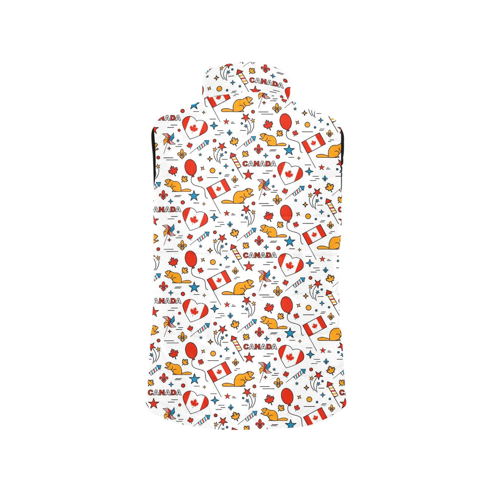 Canada Pattern Print Design 03 Men's Padded Vest