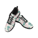 Pink lotus waterlily leaves pattern Women's Sneaker Shoes