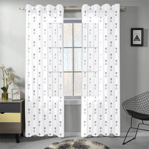 Engine Piston Background Pattern Print Design 01 Gauze Curtain