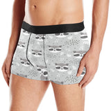 Cute raccoons leaves dot Men's All Over Print Boxer Briefs Men's Underwear