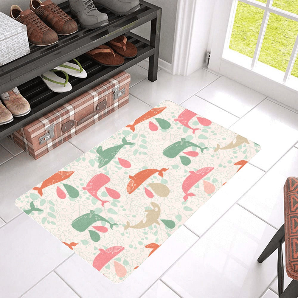 Cute whale pattern Doormat