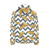 Pizza design pattern Men's Padded Hooded Jacket