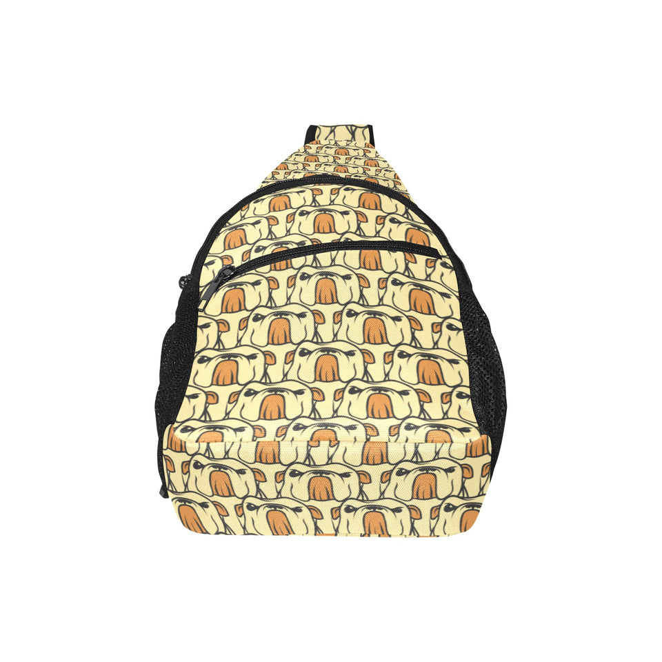 English Bulldog Pattern Print Design 02 All Over Print Chest Bag