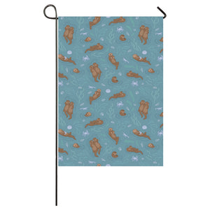 Sea otters pattern House Flag Garden Flag