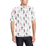 cute mermaid dolphin fish starfish pattern Men's All Over Print Polo Shirt