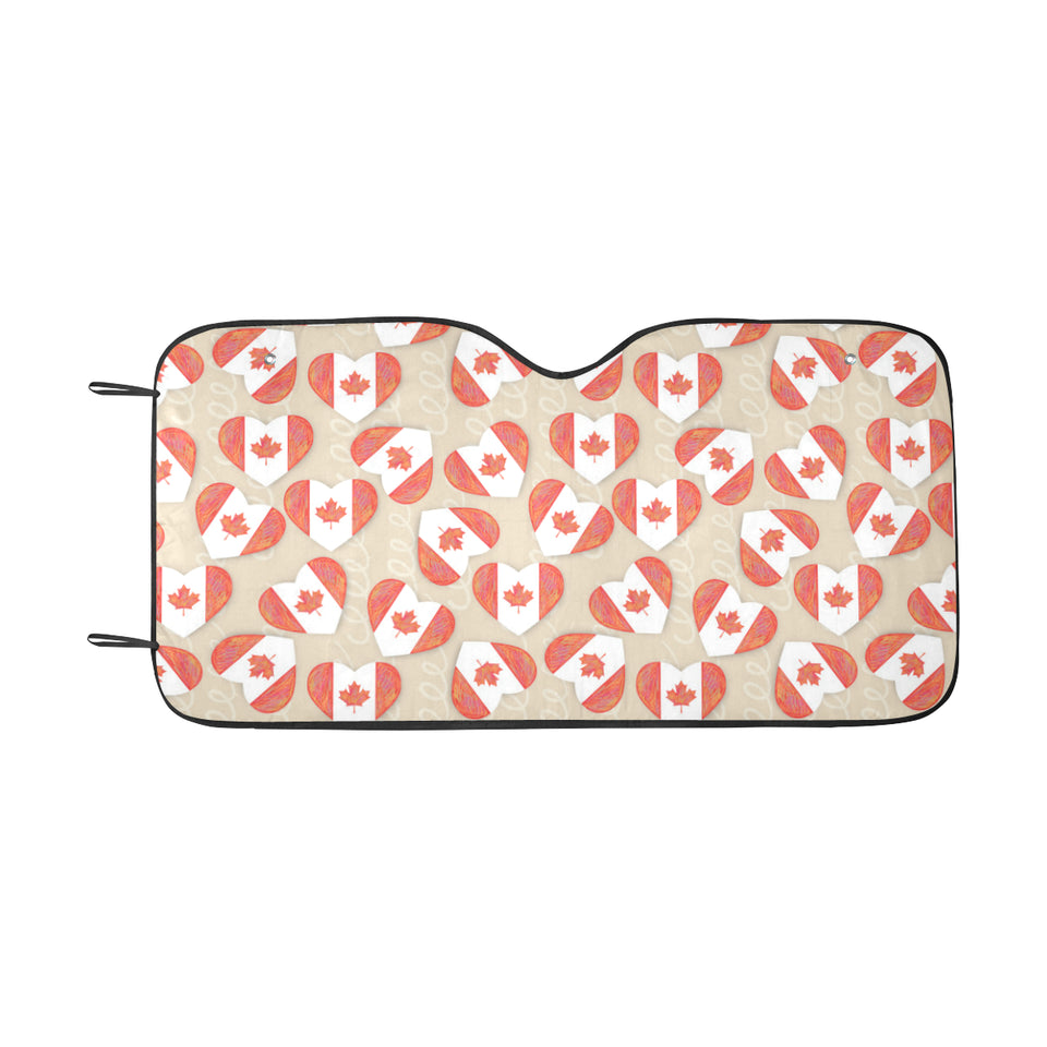 Canada Pattern Print Design 01 Car Sun Shade