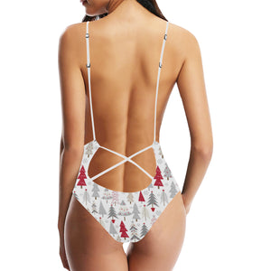 Cute Christmas tree pattern Women's One-Piece Swimsuit