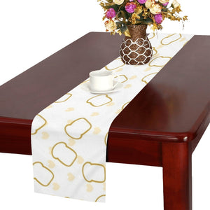 Bread Toast Pattern Print Design 01 Table Runner