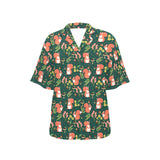 Squirrel Pattern Print Design 03 Women's All Over Print Hawaiian Shirt