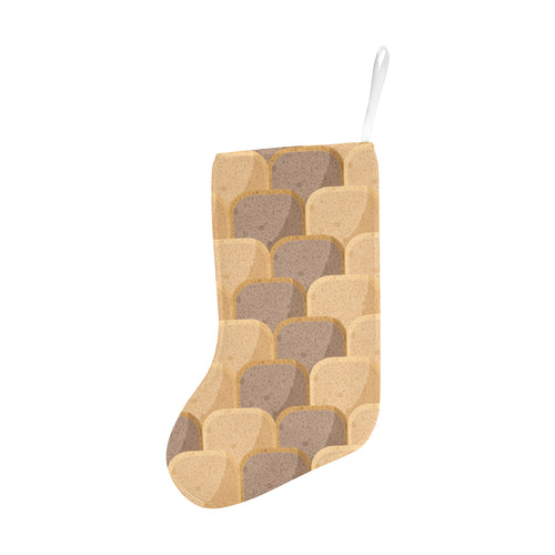 Bread Toast Pattern Print Design 04 Christmas Stocking