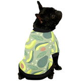 Avocado pattern All Over Print Pet Dog Round Neck Fuzzy Shirt