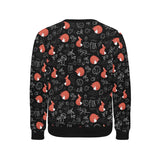 fox sleeping fox pattern Men's Crew Neck Sweatshirt