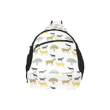 Silhouettes of goat and tree pattern All Over Print Chest Bag
