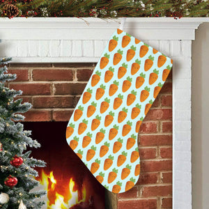 Carrot Pattern Print Design 03 Christmas Stocking