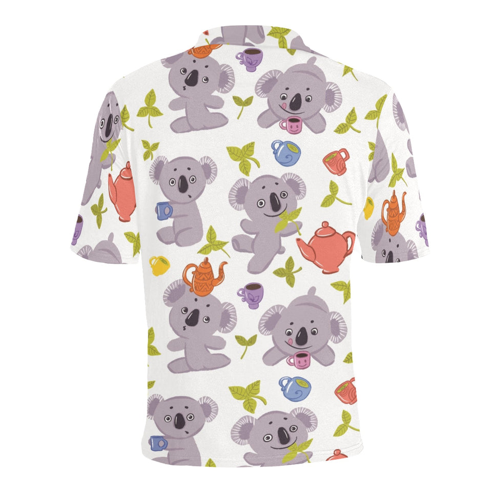 Cute koalas teapots tea Men's All Over Print Polo Shirt