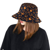 Halloween pattern Pumpkin background Unisex Bucket Hat