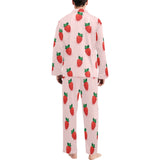 Strawberry beautiful pattern Men's Long Pajama Set