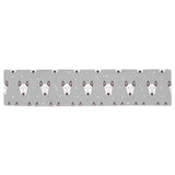 Bull Terrier Pattern Print Design 05 Table Runner