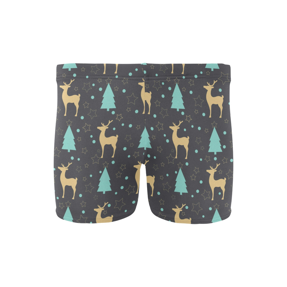 Deers star tree pattern Men's Swimming Trunks