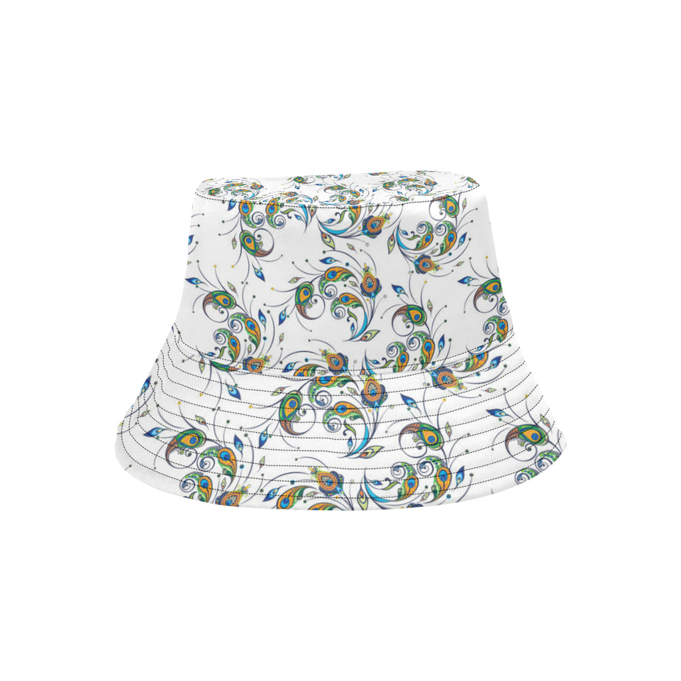Peacock feather pattern Unisex Bucket Hat