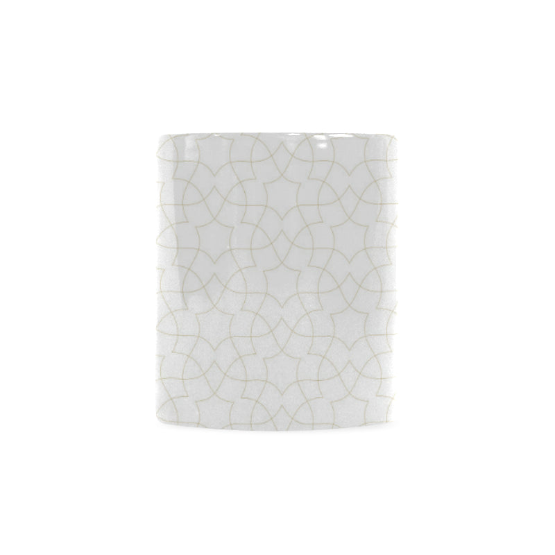 arabic white pattern Classical White Mug (Fulfilled In US)