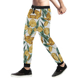 yellow tulips pattern Unisex Casual Sweatpants