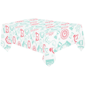Clock time pattern blackground Tablecloth