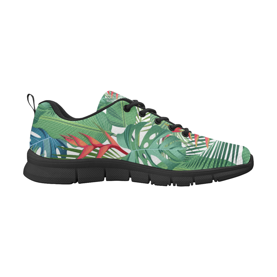 heliconia palm and monstera  leaves pattern Men's Sneaker Shoes