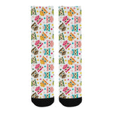 Color cute owl pattern Crew Socks