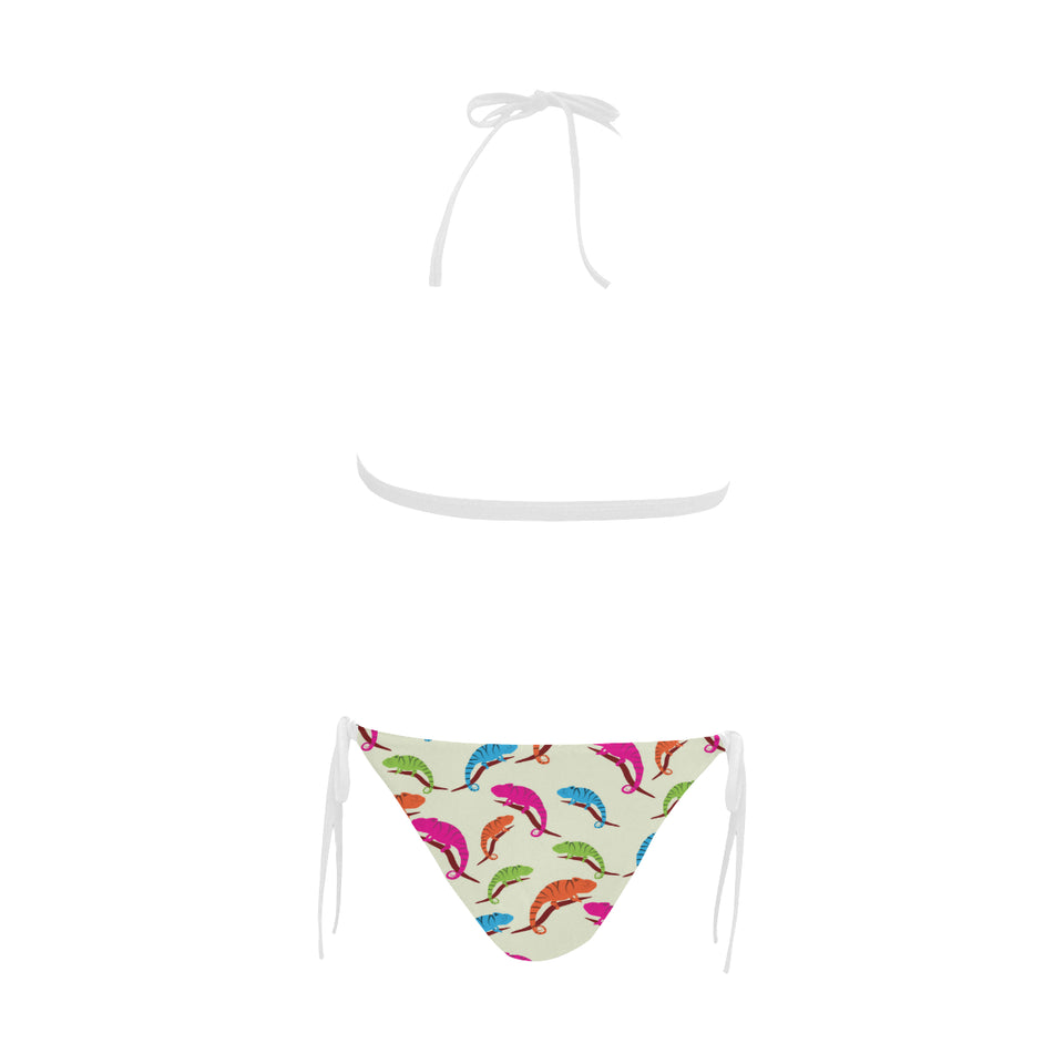 Colorful Chameleon lizard pattern Sexy Bikinis Two-Piece Swimsuits