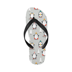 Cute Penguin christmas pattern Unisex Flip Flops