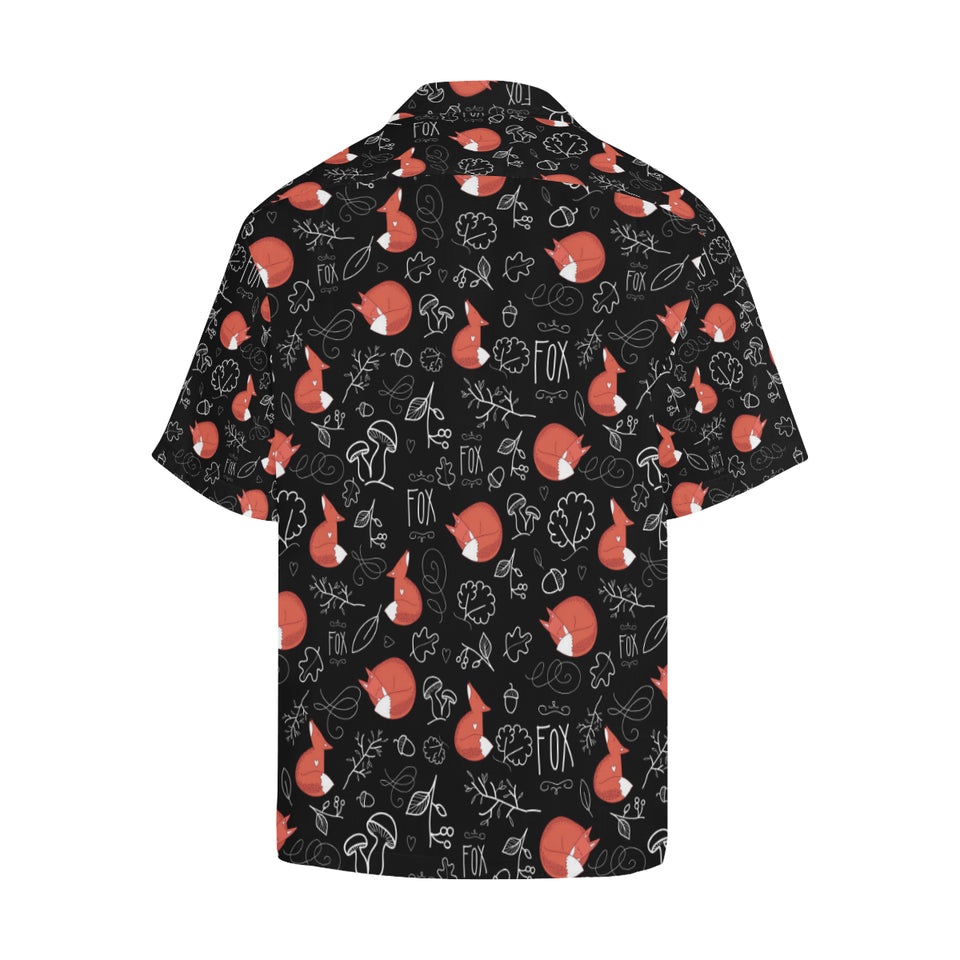 fox sleeping fox pattern Men's All Over Print Hawaiian Shirt