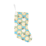 Bee honeycomb pattern Christmas Stocking