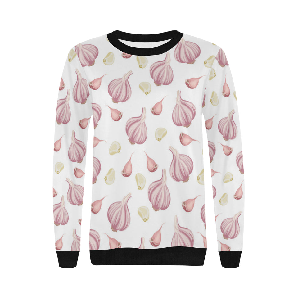 Garlic pattern Women's Crew Neck Sweatshirt