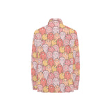 Pig Pattern Print Design 04 Women's Long Sleeve Polo Shirt