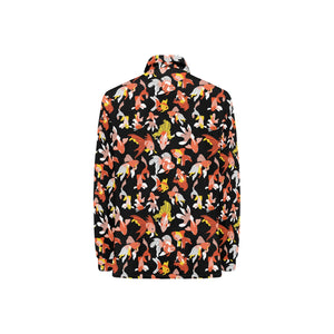 Goldfish Pattern Print Design 03 Women's Long Sleeve Polo Shirt