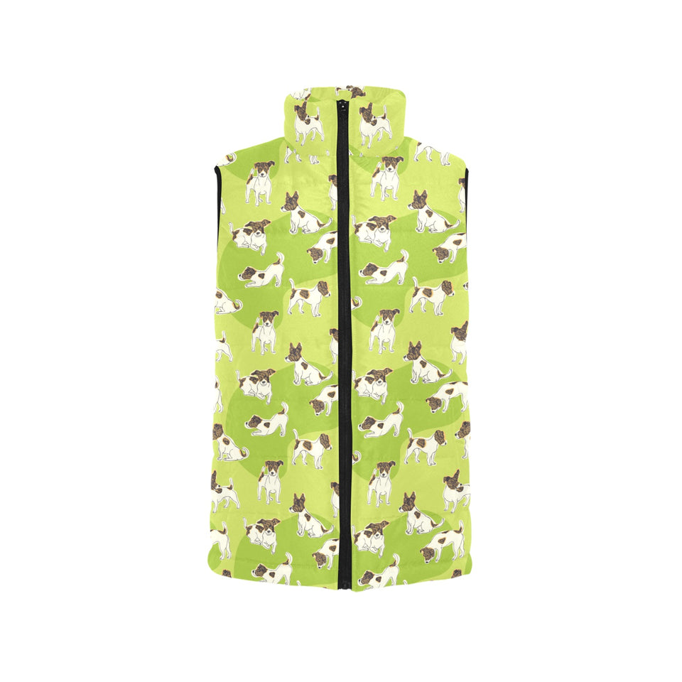 Jack Russel Pattern Print Design 01 Women's Padded Vest