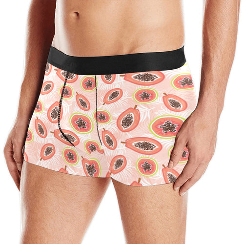 papaya leaves pattern Men's All Over Print Boxer Briefs Men's Underwear