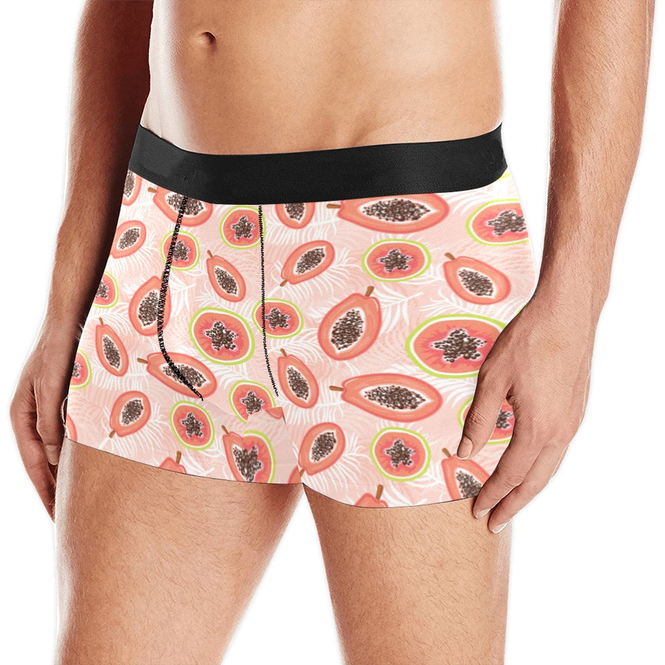 papaya leaves pattern Men's All Over Print Boxer Briefs Men's Underwear